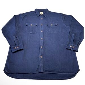 Red Head Brand Co. Navy Blue Flannel Button Down Shirt – Men’s 2XL